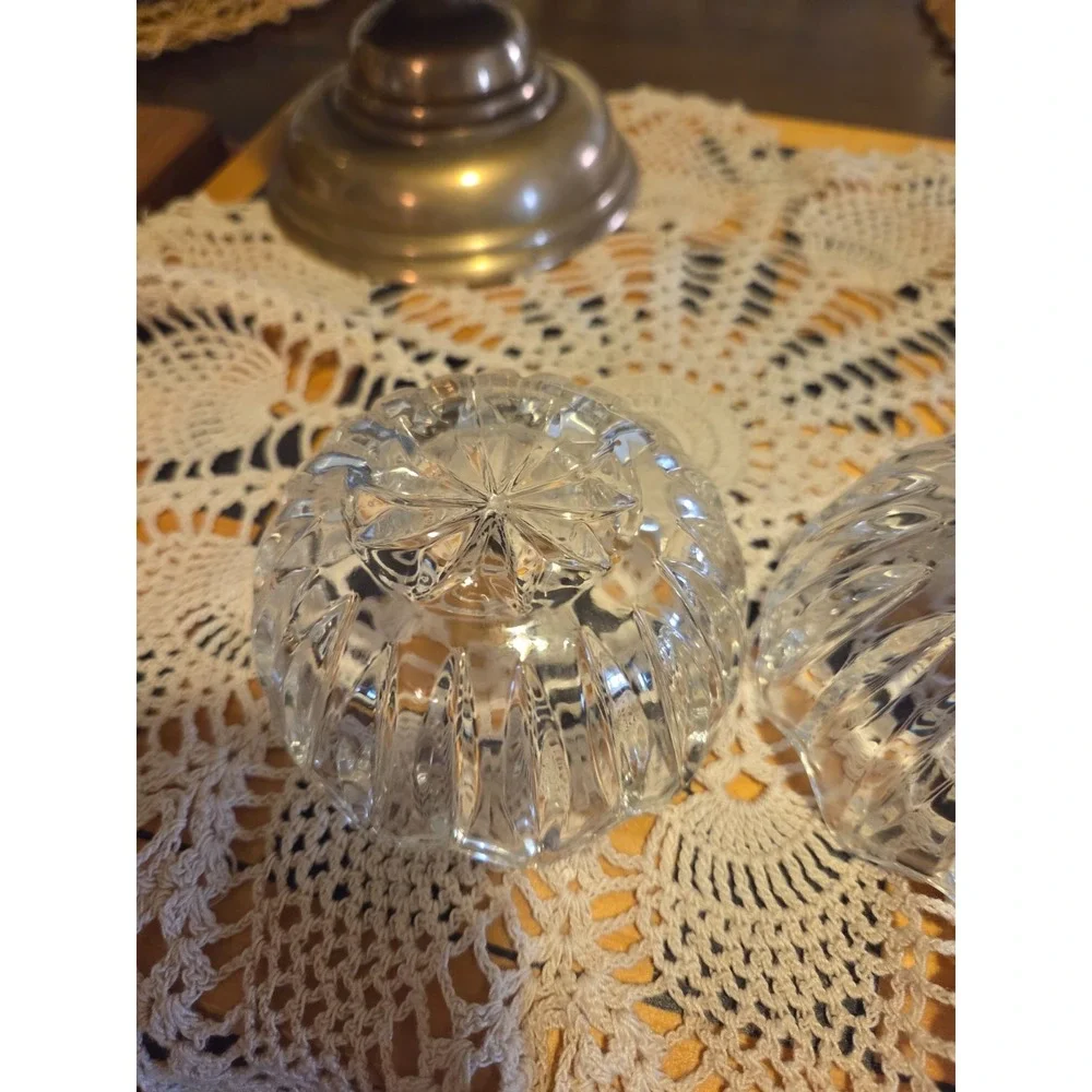 vintage yugoslavia 24% lead crystal trinket box, Glamor, Hollywood, Cottagecore